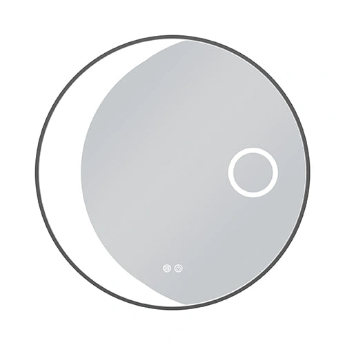 LUNARIA | Spegel med LED-belysning, värme med imskyddsfunktion och förstoringsglas | Ø80cm