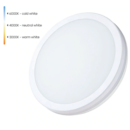 LED-plafond | Ø40cm | 40W | 3CCT | 4800lm | IP65 | vit