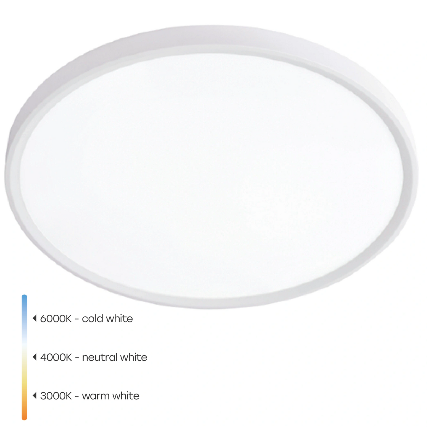 LED-plafond SLIM | Ø30cm | 24W | 3CCT | 2880lm | IP44 | vit