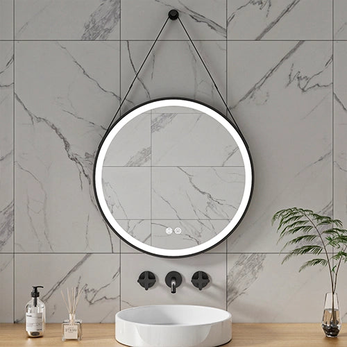 VALLETTA Large | Spegel med LED-belysning, värme med imskyddsfunktion | Ø80cm