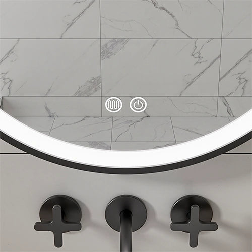 VALLETTA Large | Spegel med LED-belysning, värme med imskyddsfunktion | Ø80cm