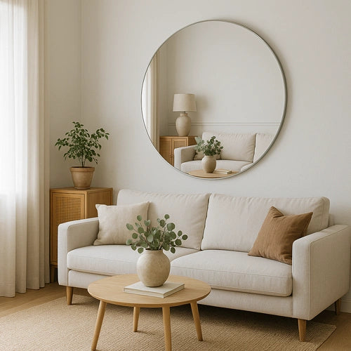 LUNA | Spegel med LED-belysning | Ø100cm